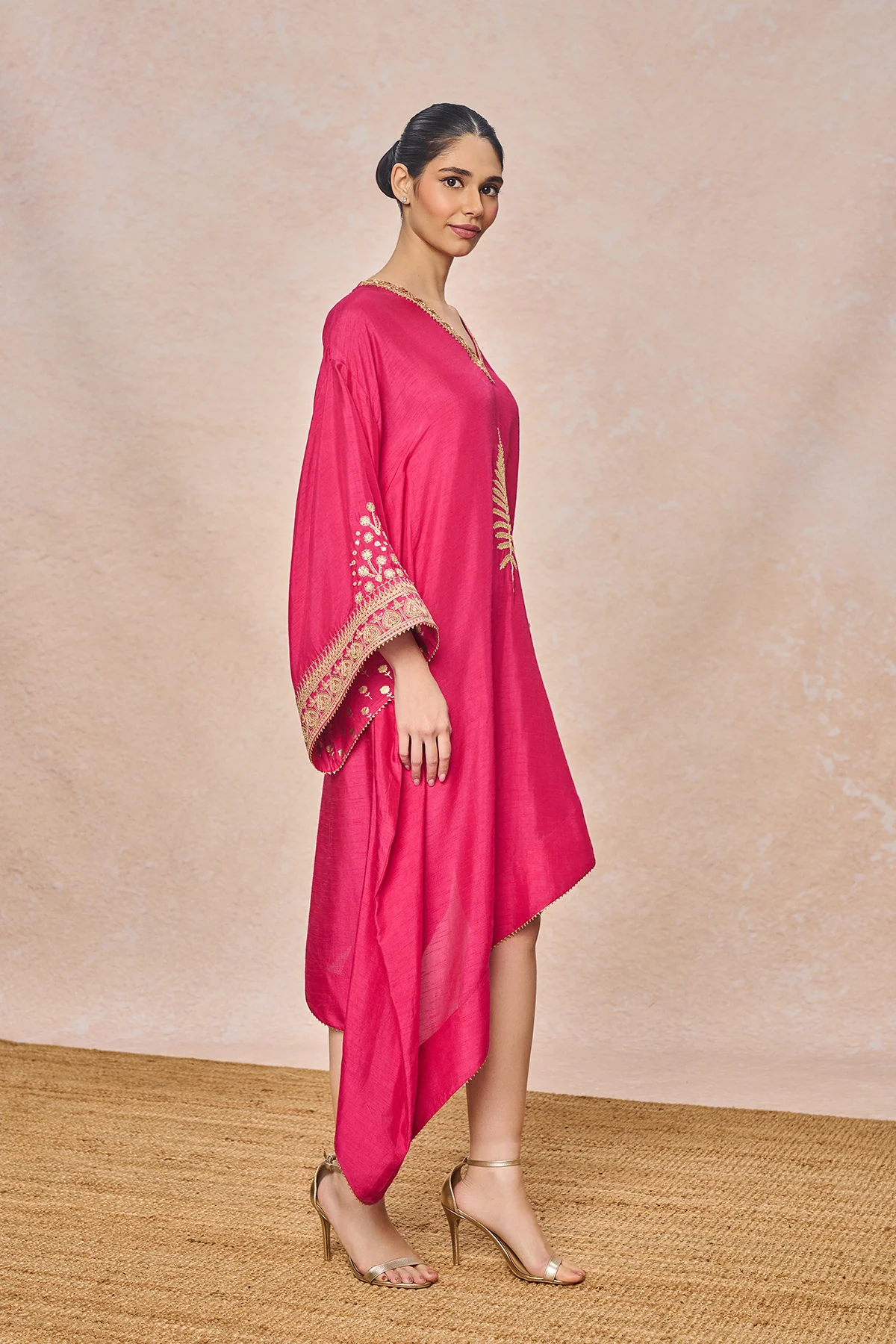 Pink Embroidered Kaftan - Image 4