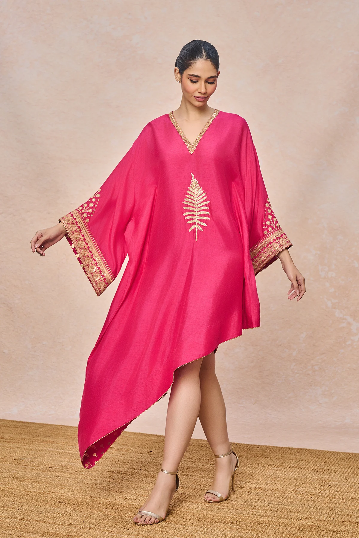Pink Embroidered Kaftan - Image 8