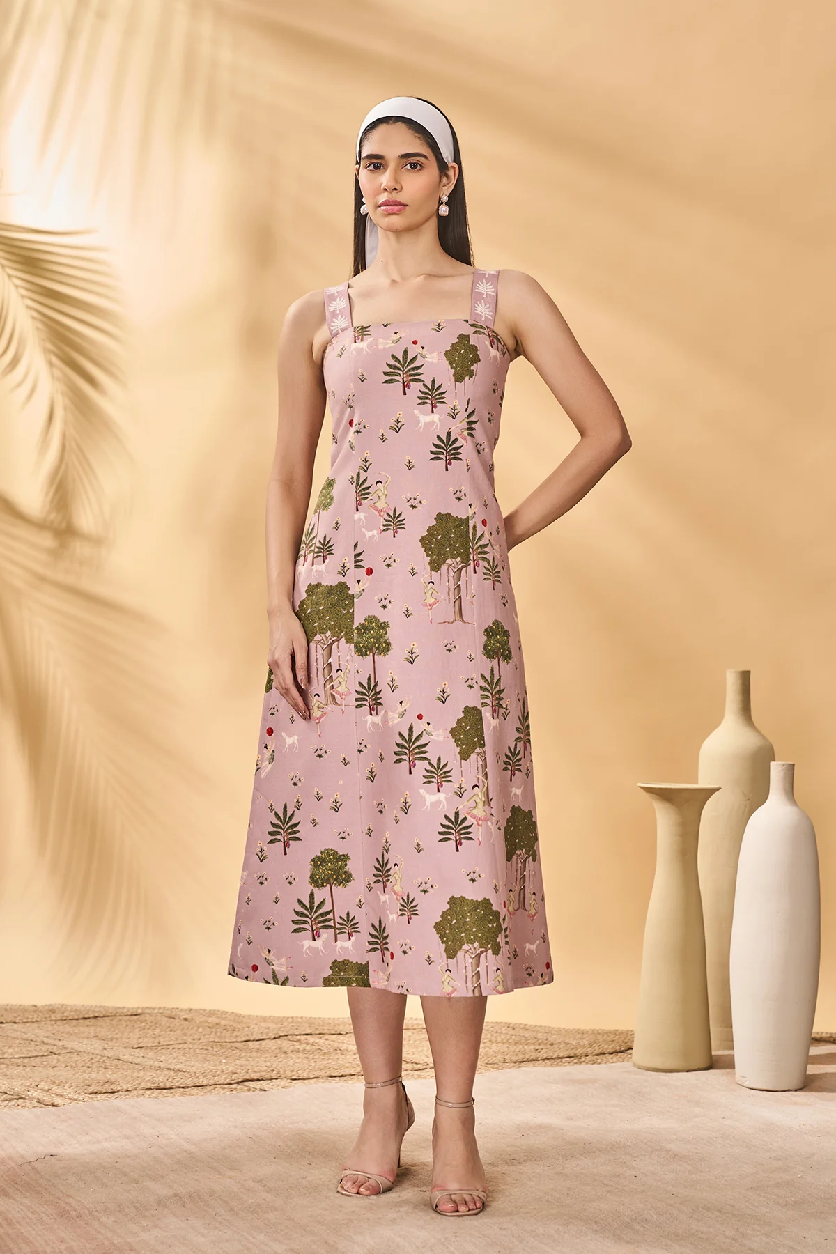 Pink Pirouette Picnic Midi Dress
