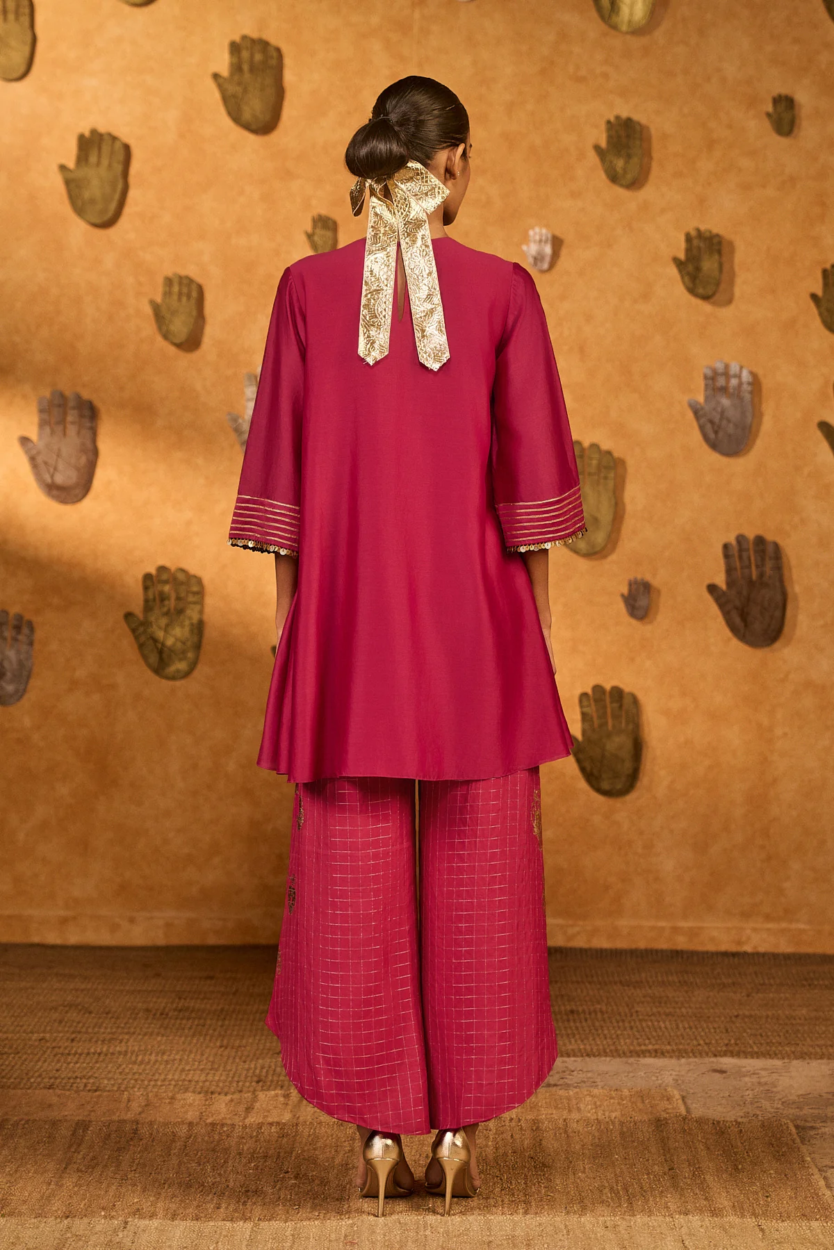Raspberry Winddrop Kurta Set - Image 4
