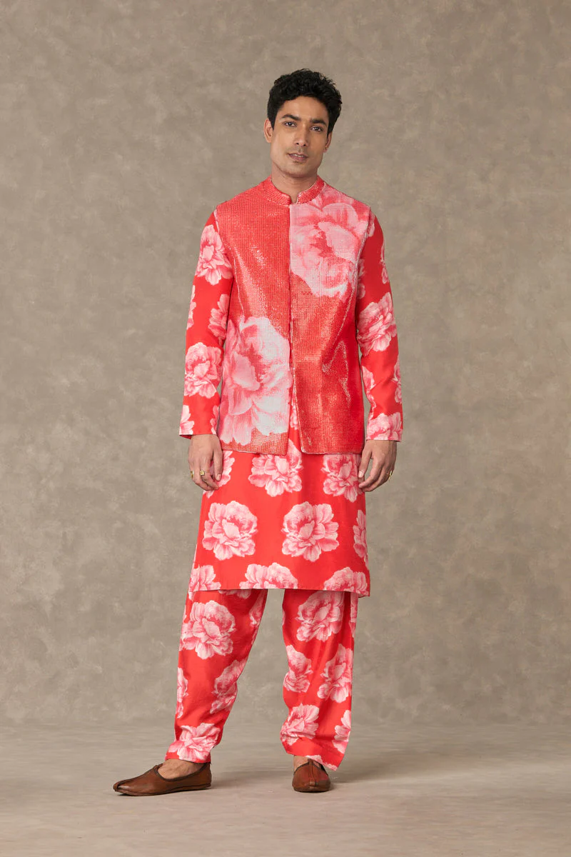 Red Gulaab Kurta - Image 3