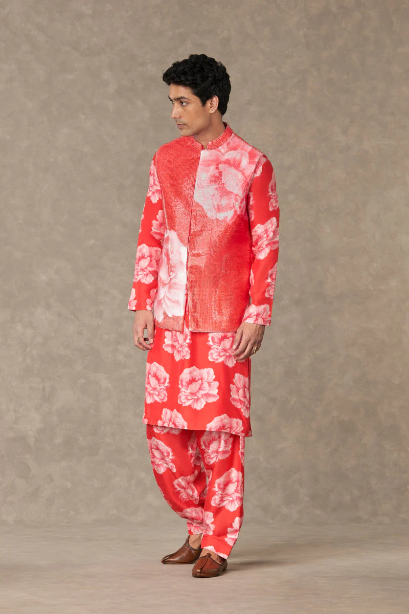 Red Gulaab Kurta - Image 9
