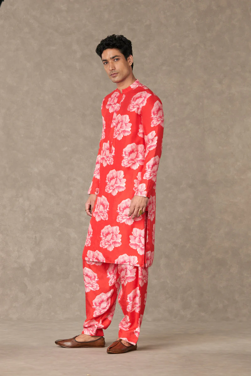 Red Gulaab Kurta - Image 4