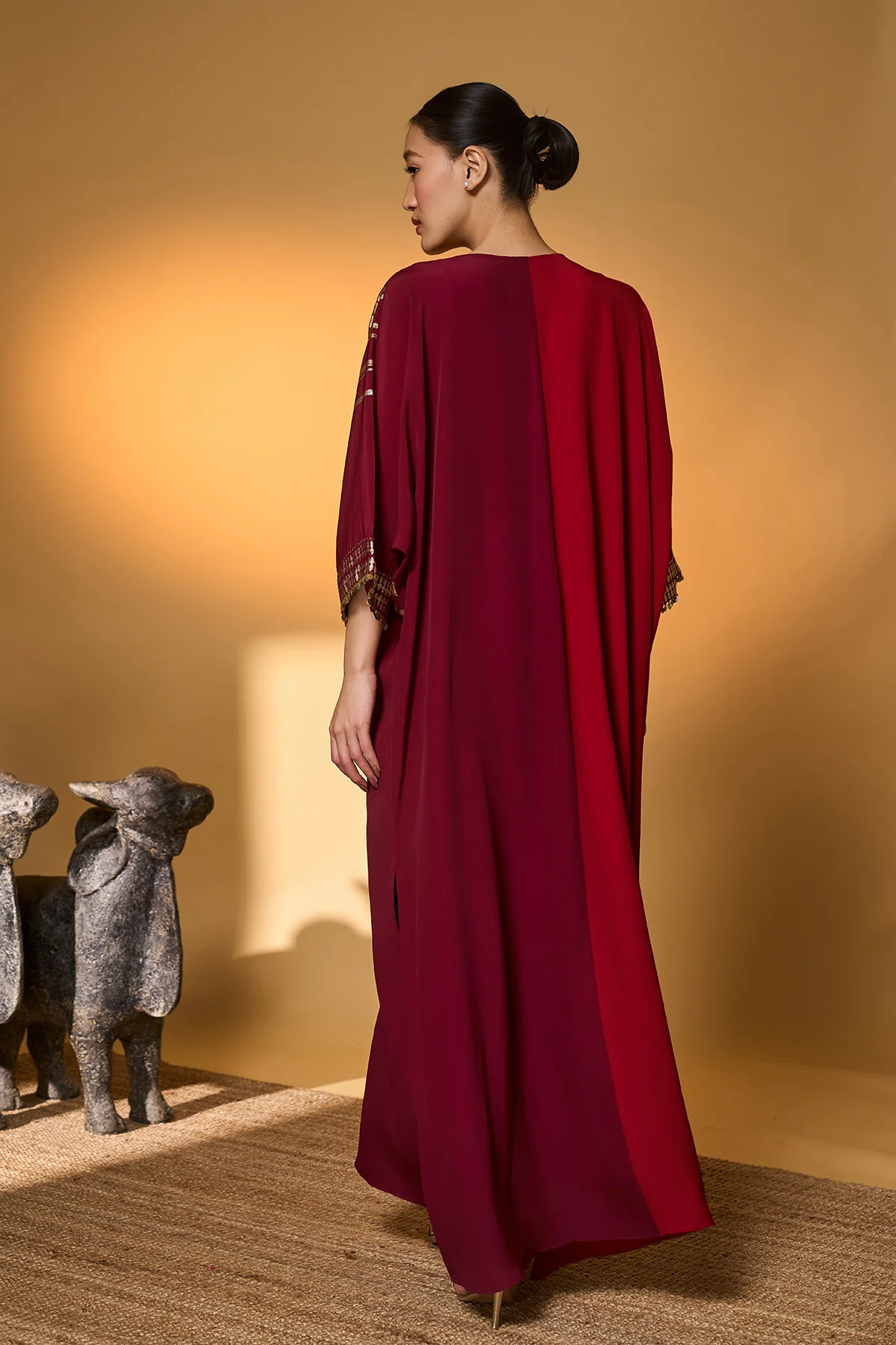 Red & Plum Moonlight Melody Kaftan - Image 7