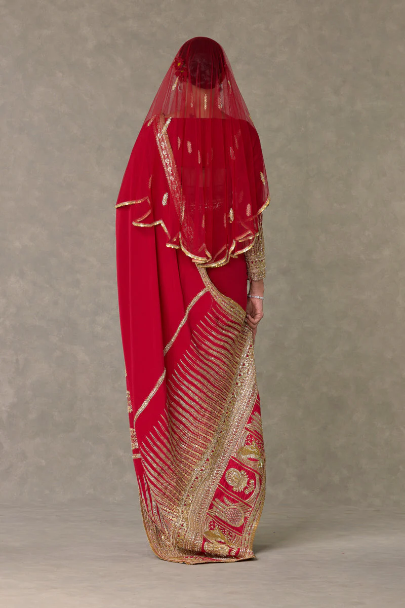 Red Son Patti Saree - Image 16