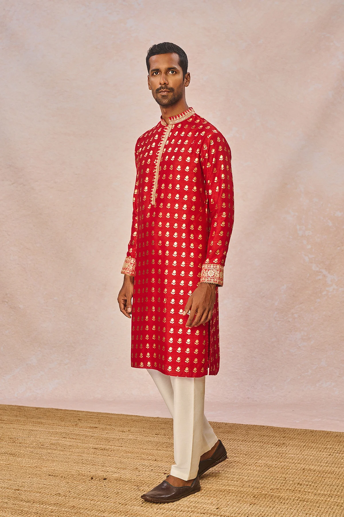 Red Wallflower Kurta Set - Image 2
