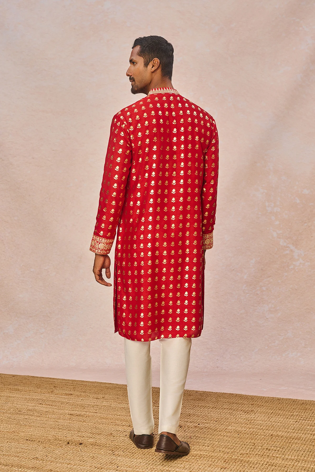 Red Wallflower Kurta Set - Image 4