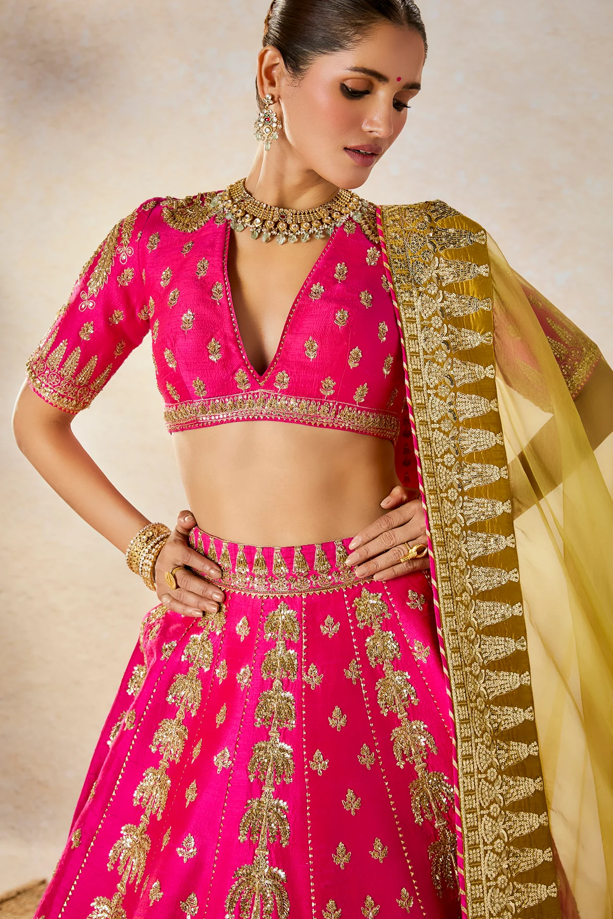 Rose Falooda Lehenga - Image 6