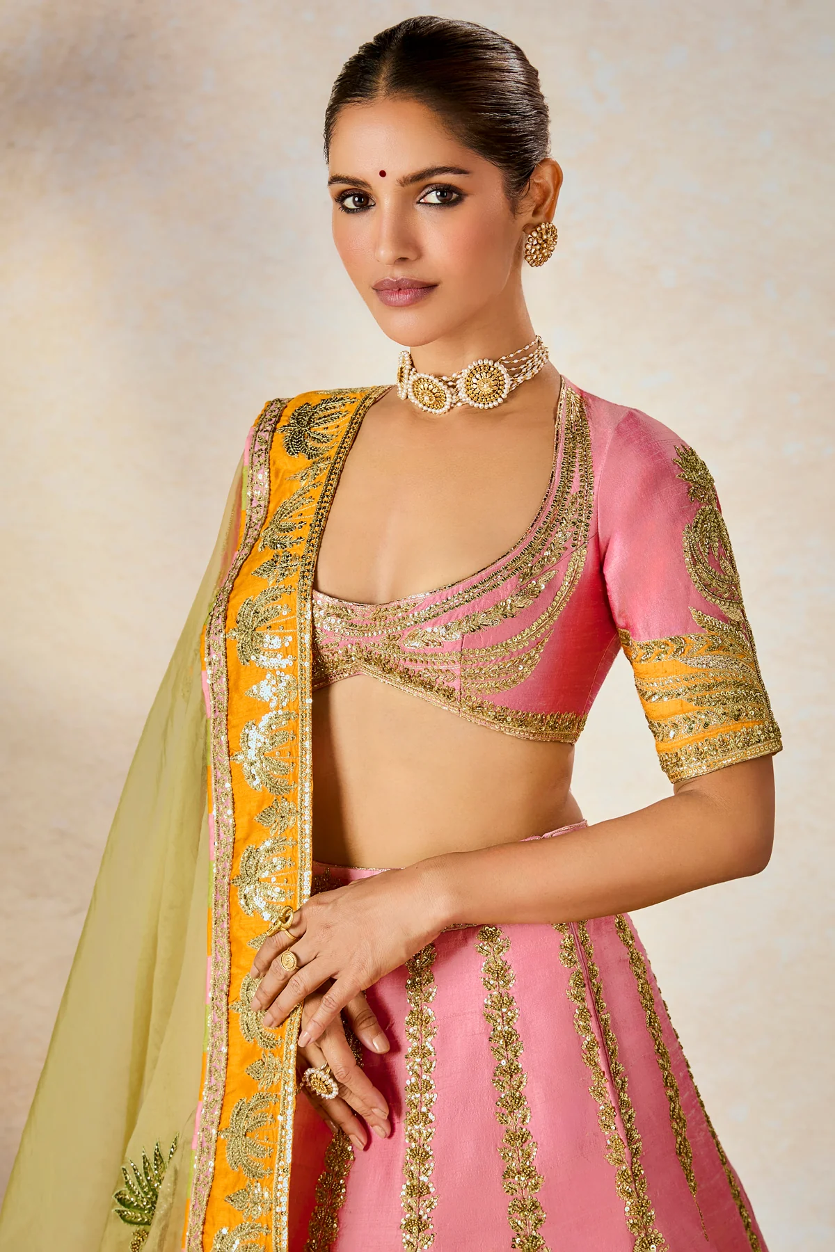Rose Thandai Lehenga - Image 6