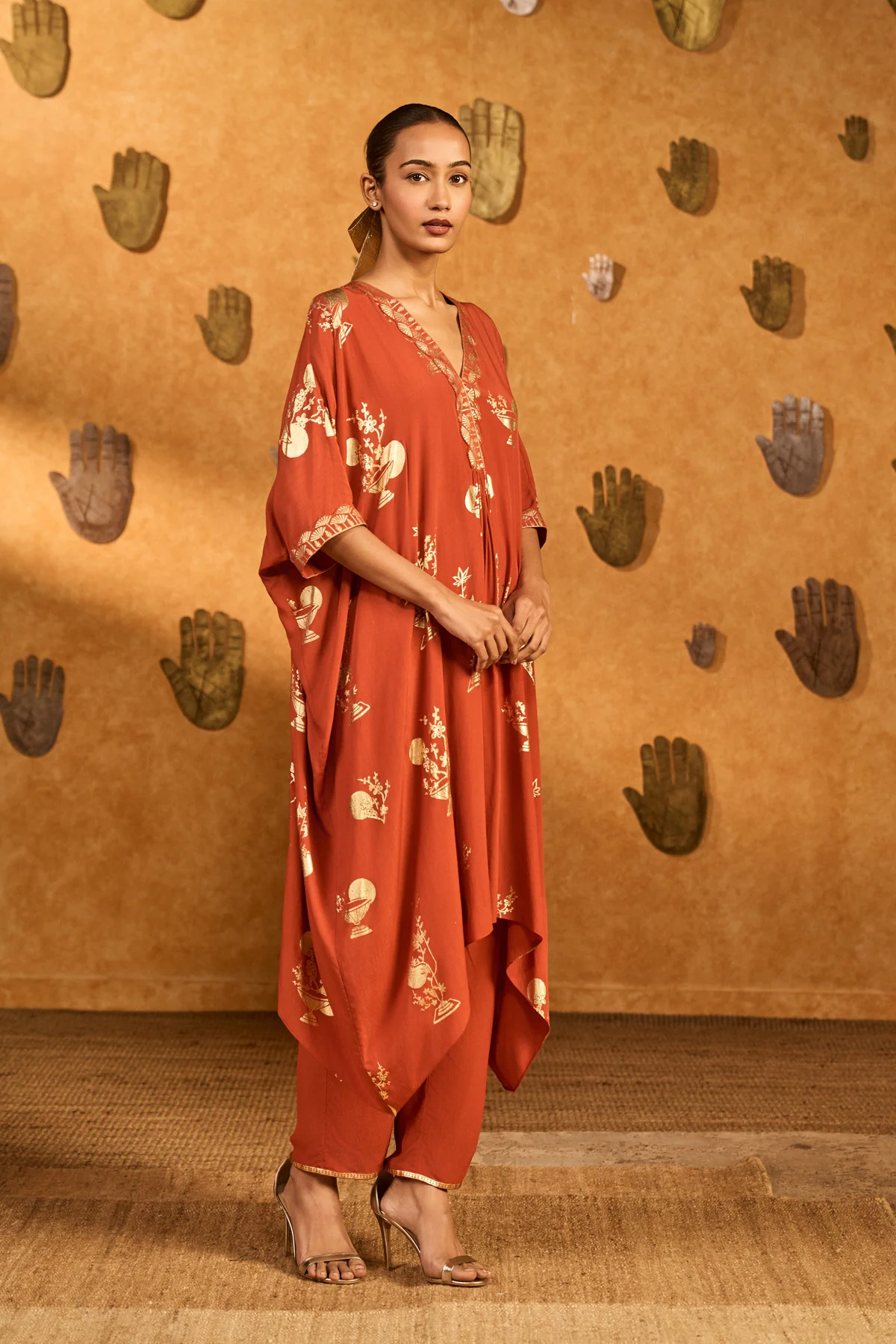 Rust Moon Garden Kurta Set - Image 3