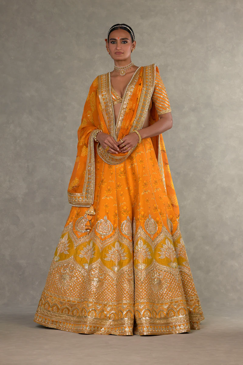 Rust Narangi-Bagh Lehenga - Image 11