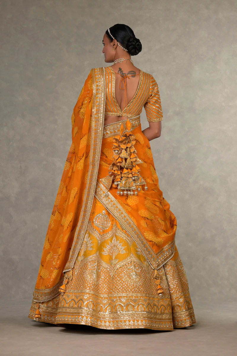 Rust Narangi-Bagh Lehenga - Image 13
