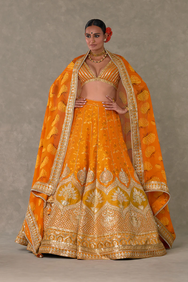 Rust Narangi-Bagh Lehenga - Image 3