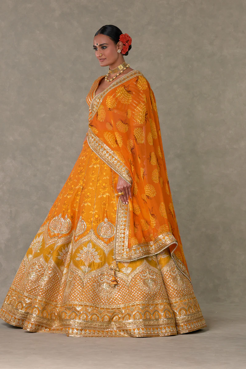 Rust Narangi-Bagh Lehenga - Image 7