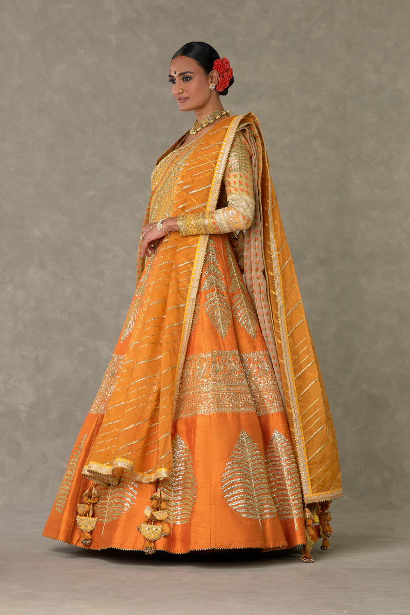 Rust Paan-Patti Lehenga - Image 10