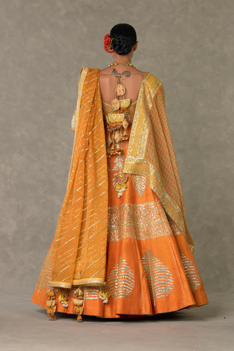 Rust Paan-Patti Lehenga - Image 11