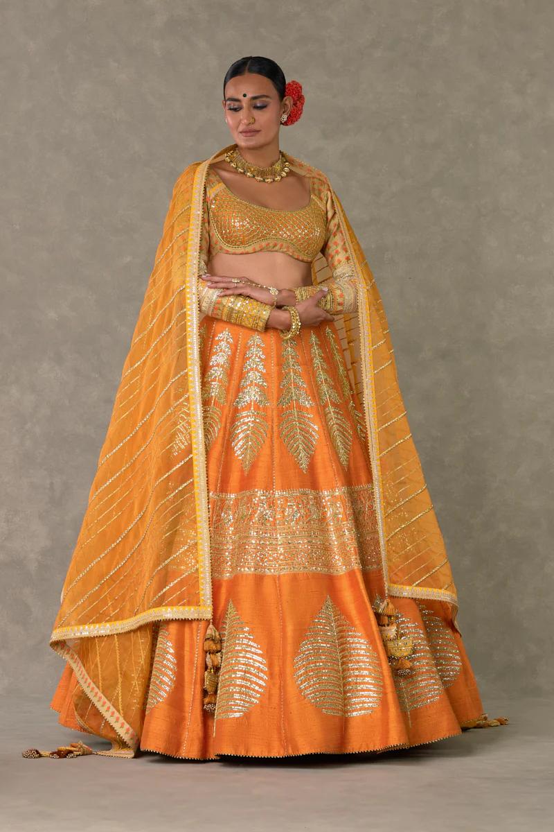 Rust Paan-Patti Lehenga - Image 12