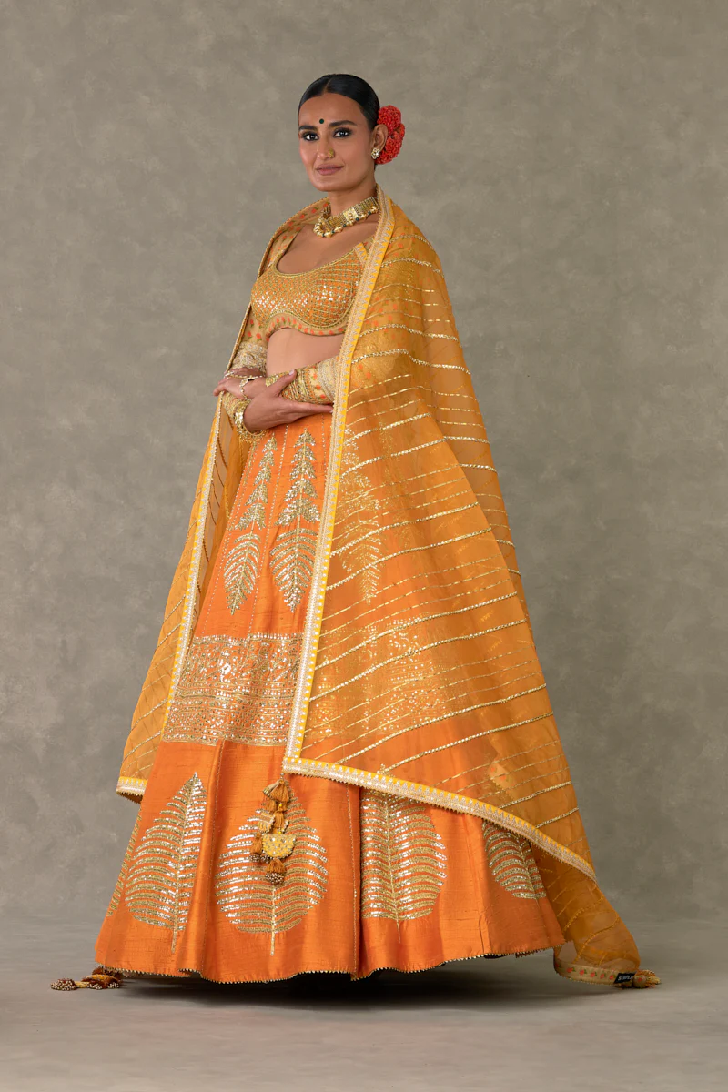 Rust Paan-Patti Lehenga - Image 13