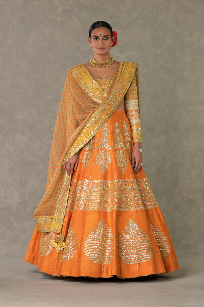 Rust Paan-Patti Lehenga - Image 4