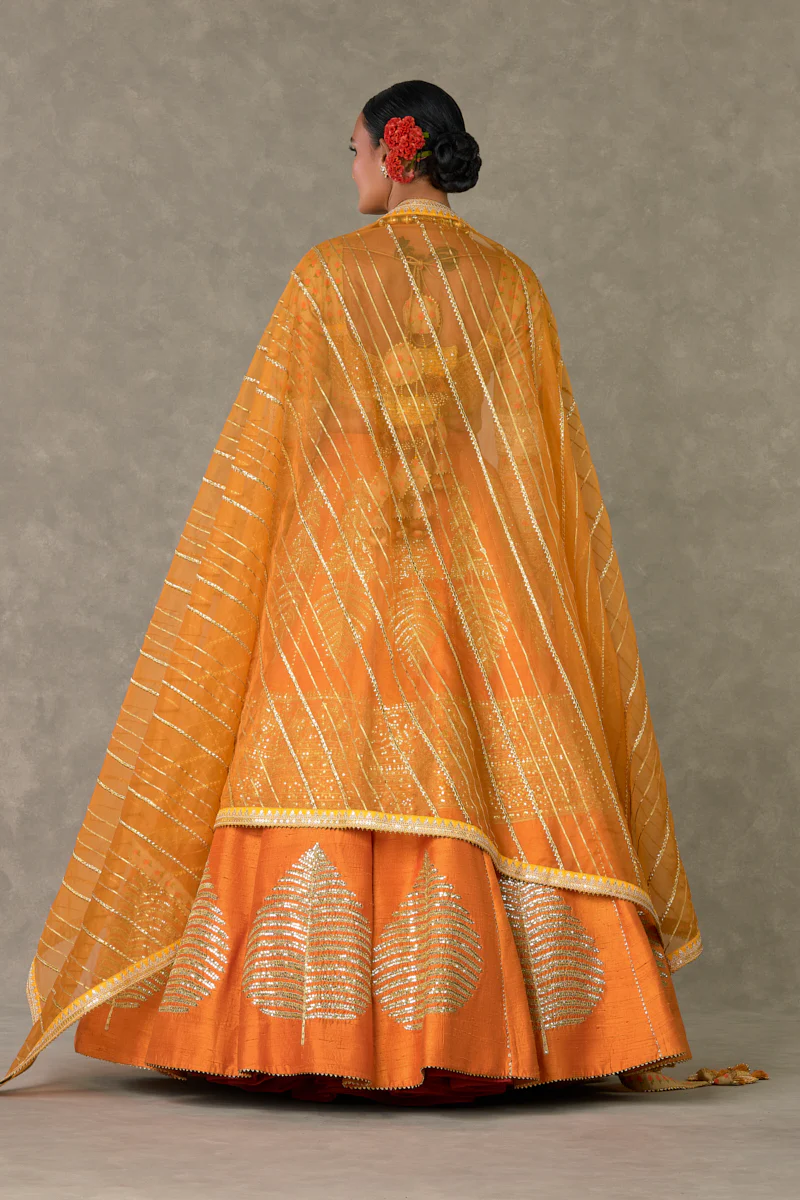 Rust Paan-Patti Lehenga - Image 6