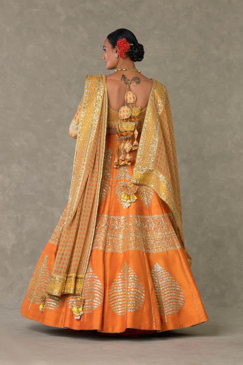 Rust Paan-Patti Lehenga - Image 7