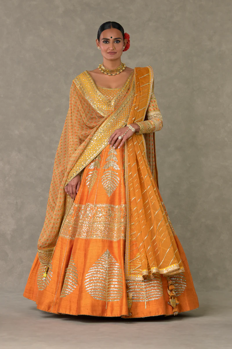 Rust Paan-Patti Lehenga - Image 9