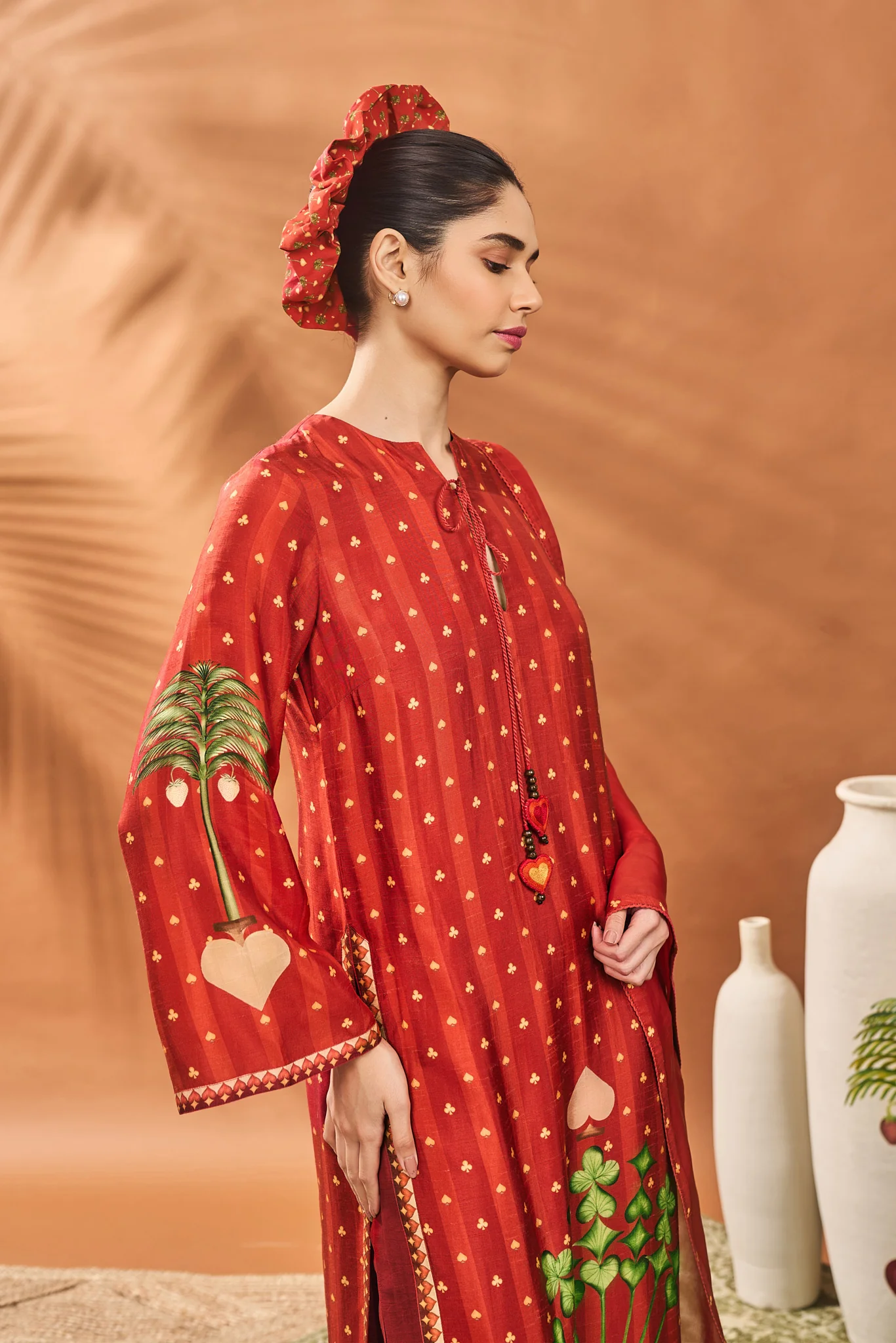 Rust Striped All Fours Kurta Set - Image 7