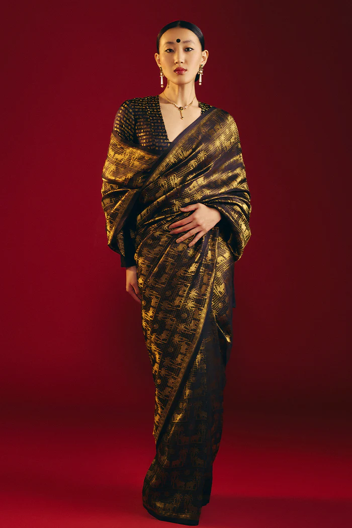 Soorma Chaand Chaukor Saree - Image 2