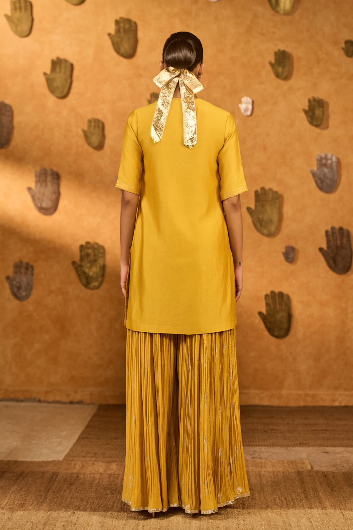 Spiced Ochre Gilded Kettle Kurta Set - Image 2