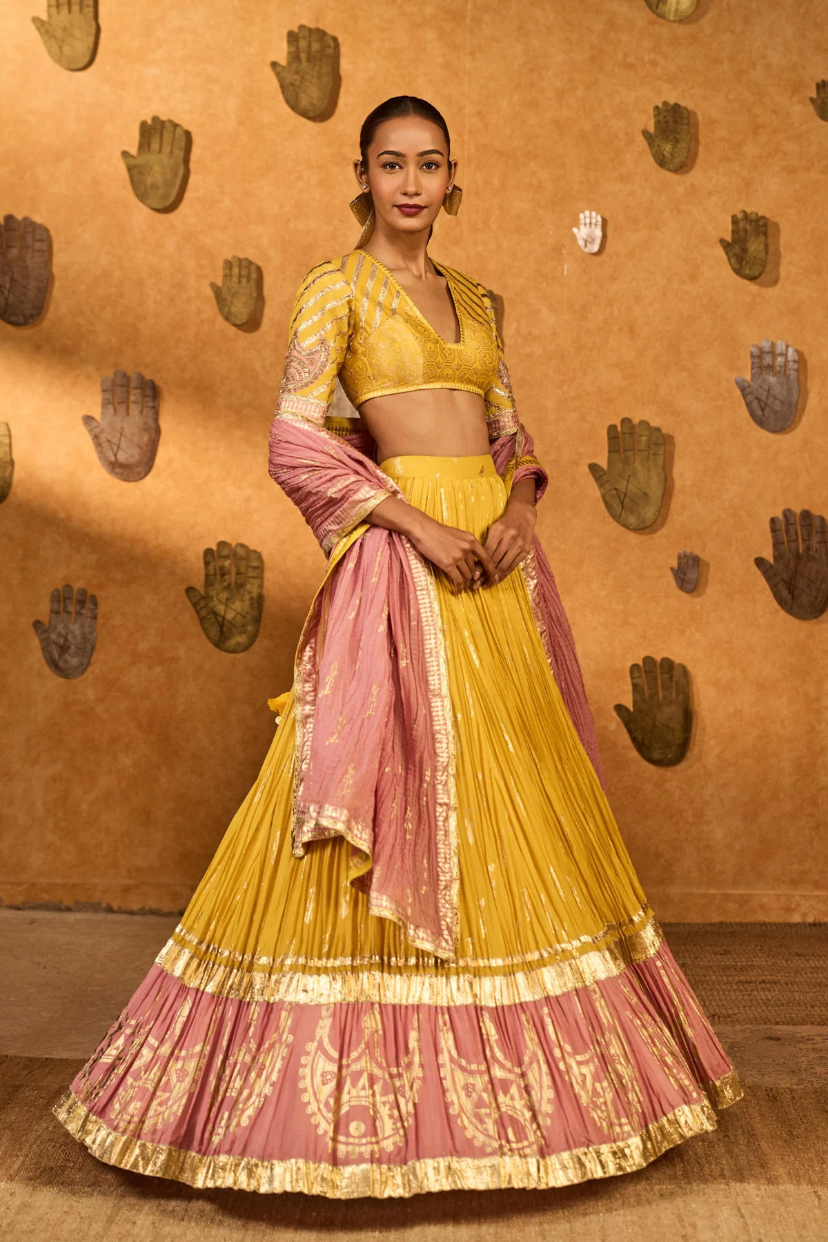 Spiced Ochre Lunar Lehenga - Image 7