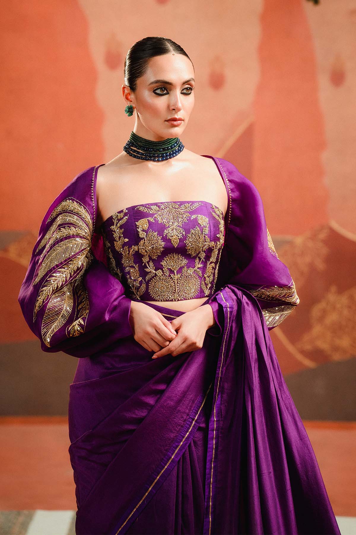 The Jamun Fizz Saree - Image 11