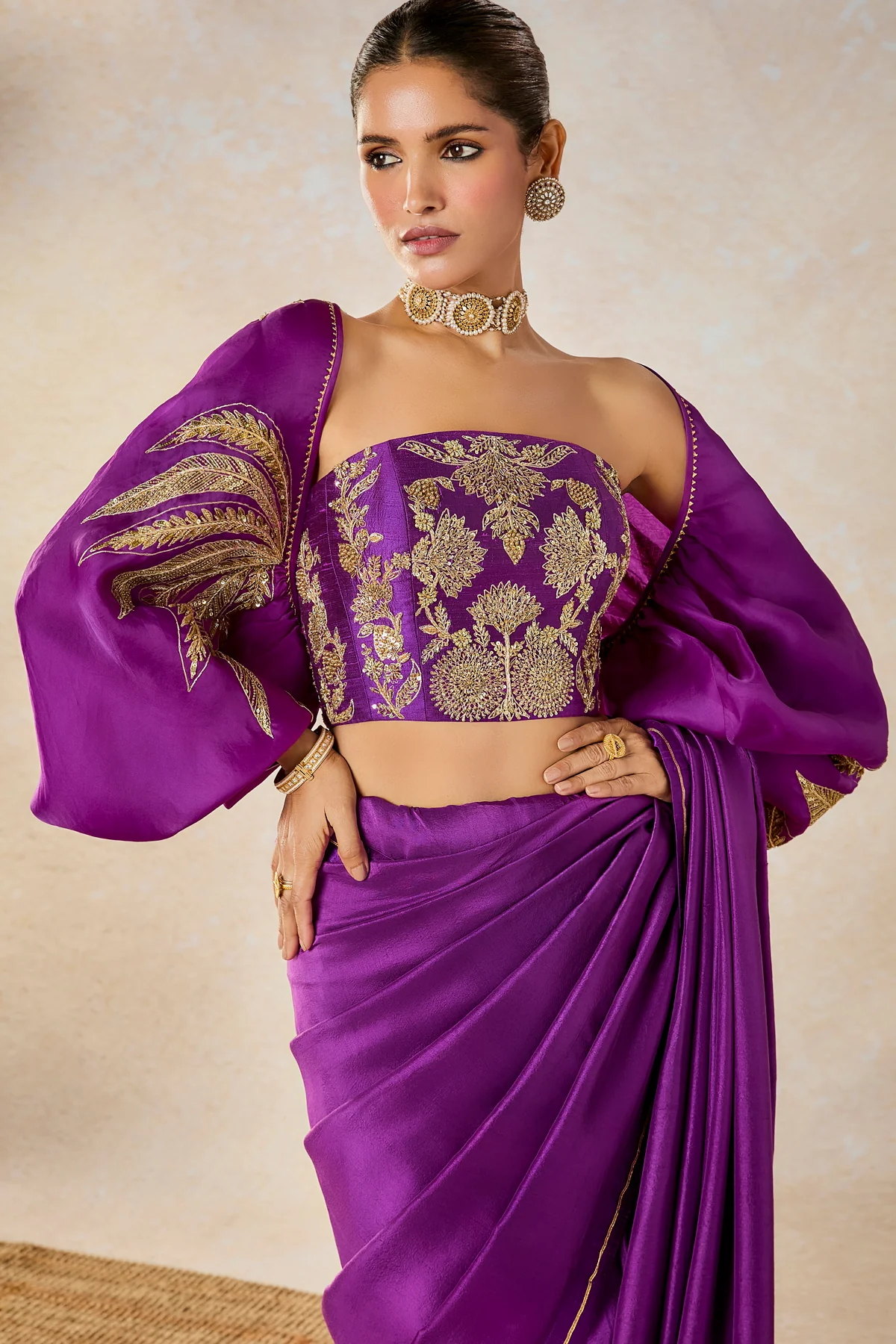 The Jamun Fizz Saree - Image 3