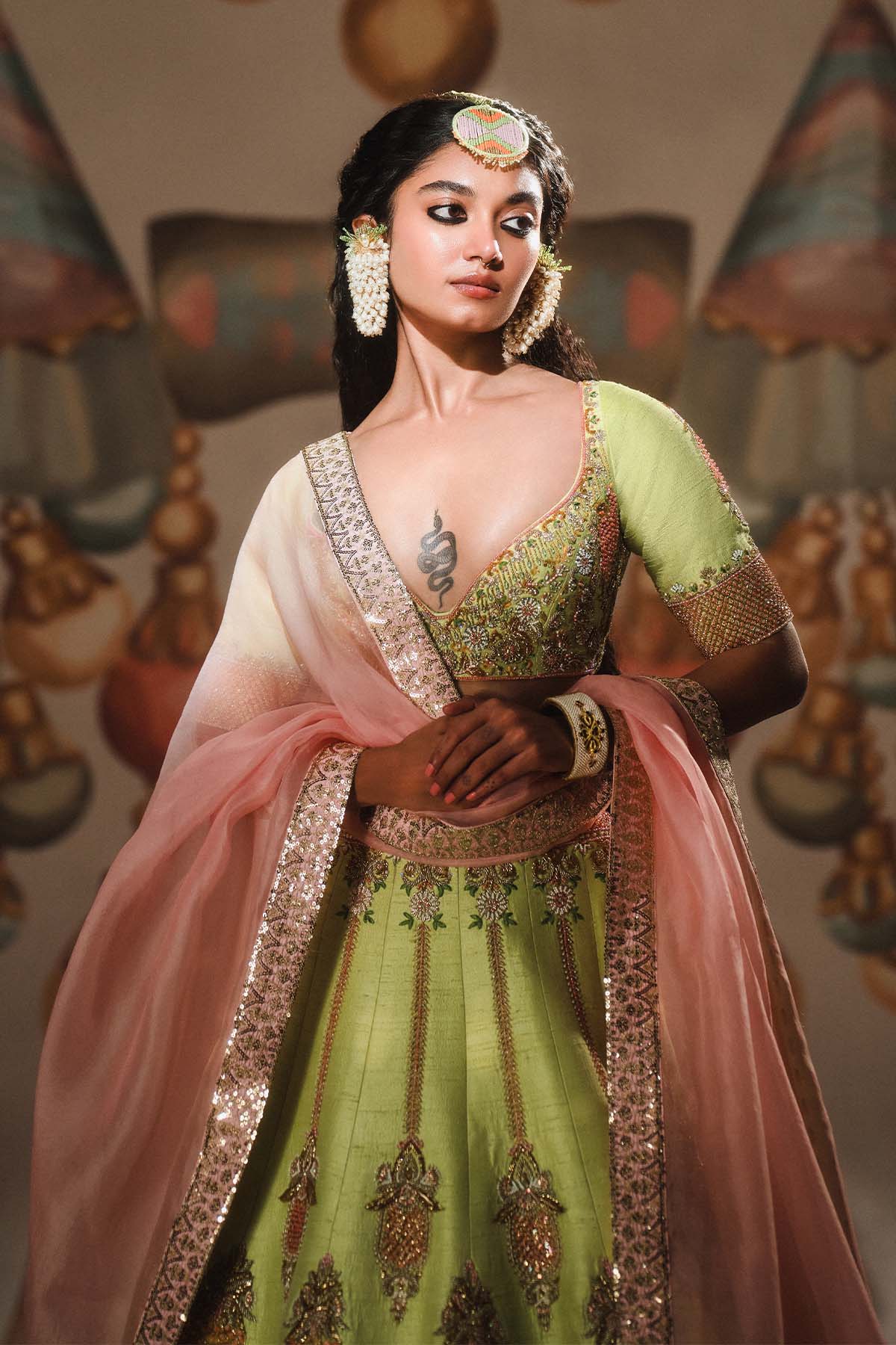 The Pista Kulfi Lehenga - Image 9