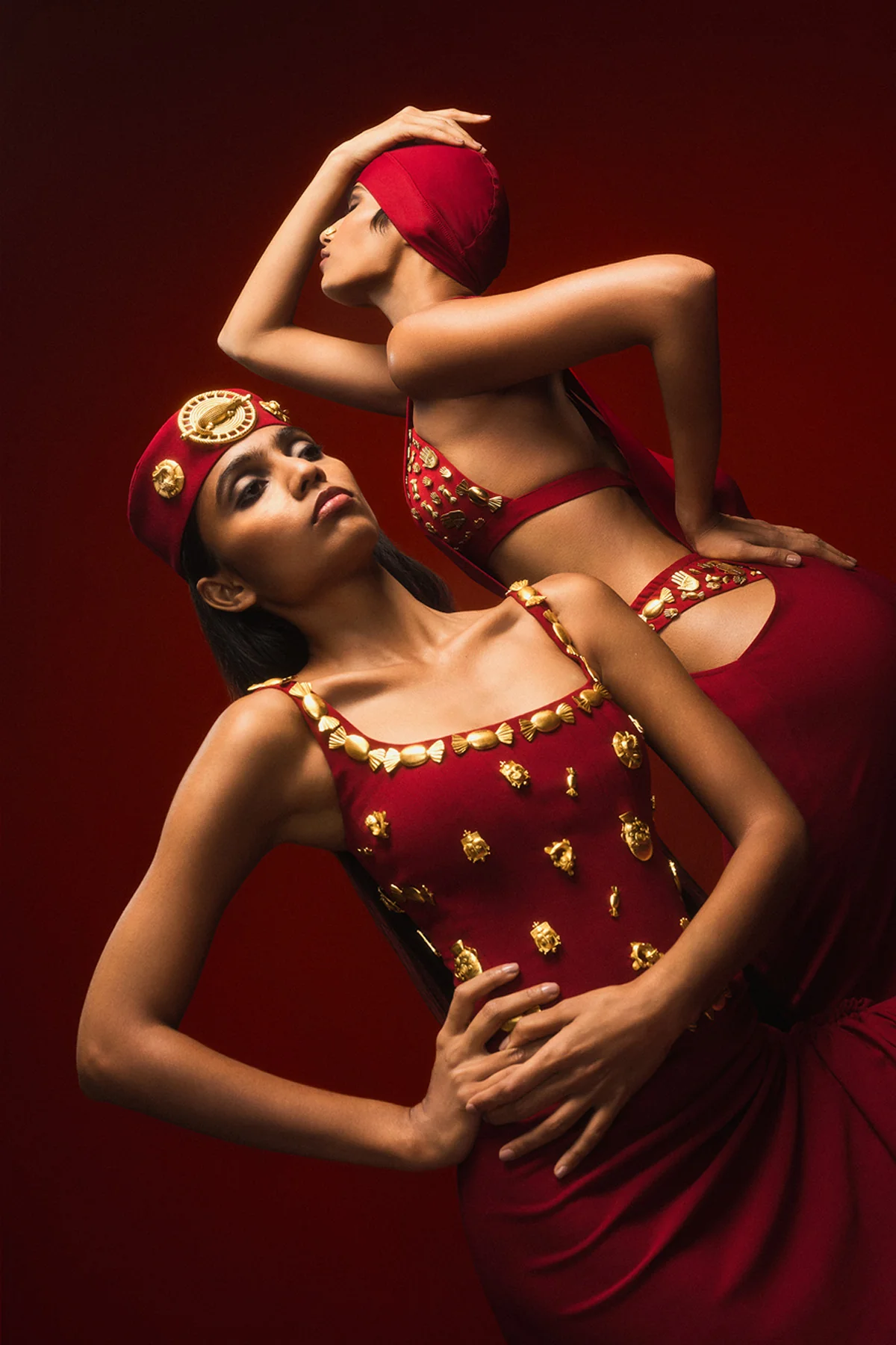 The Red IDGAF Dress With The Ruby Bra and Whip - Image 5