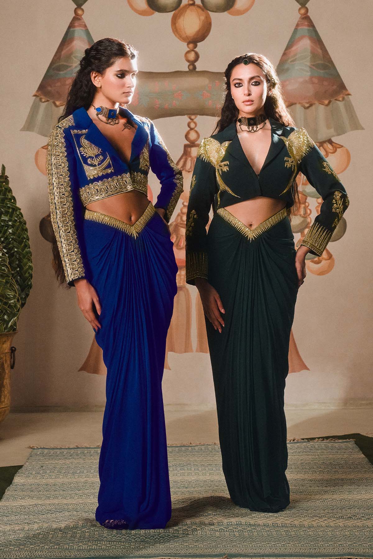 The Saanjh Baug Cropped Blazer Set - Image 3