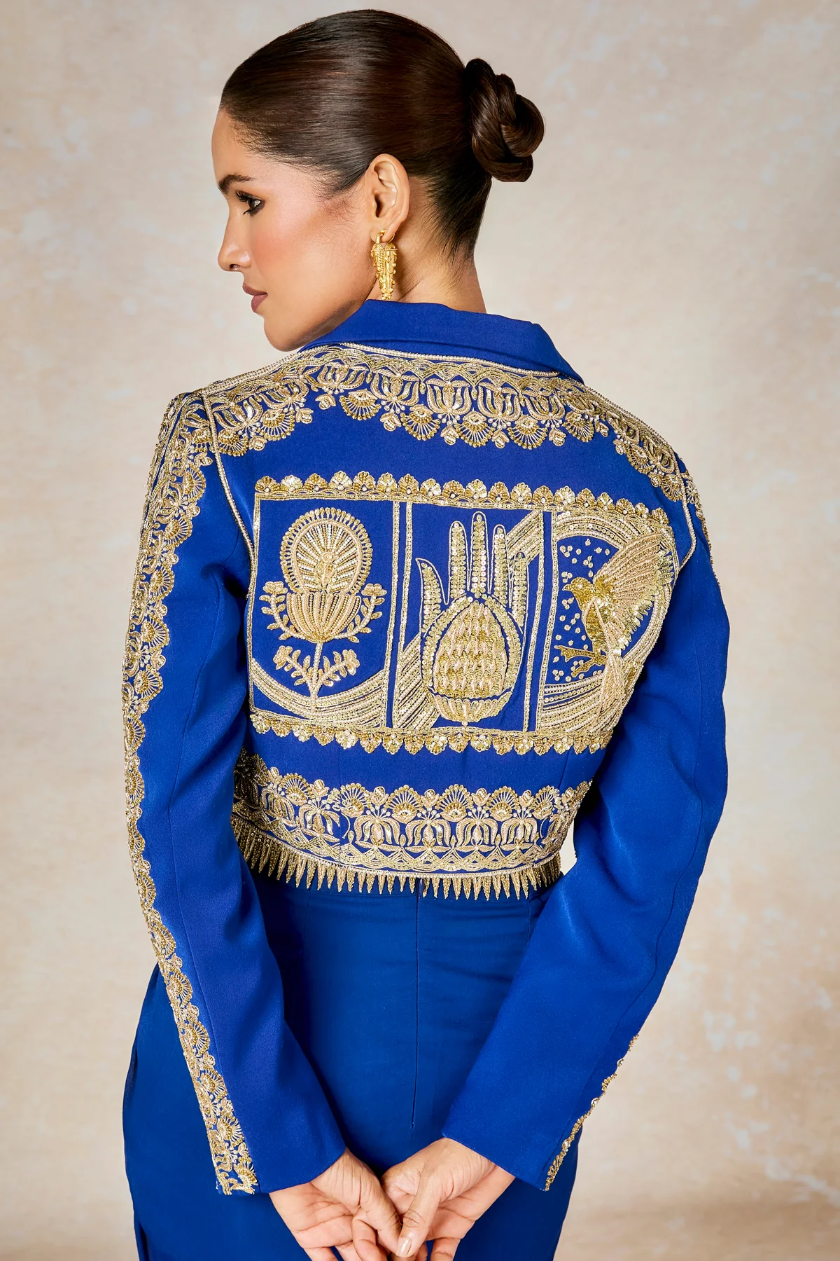 The Saanjh Baug Cropped Blazer Set - Image 7