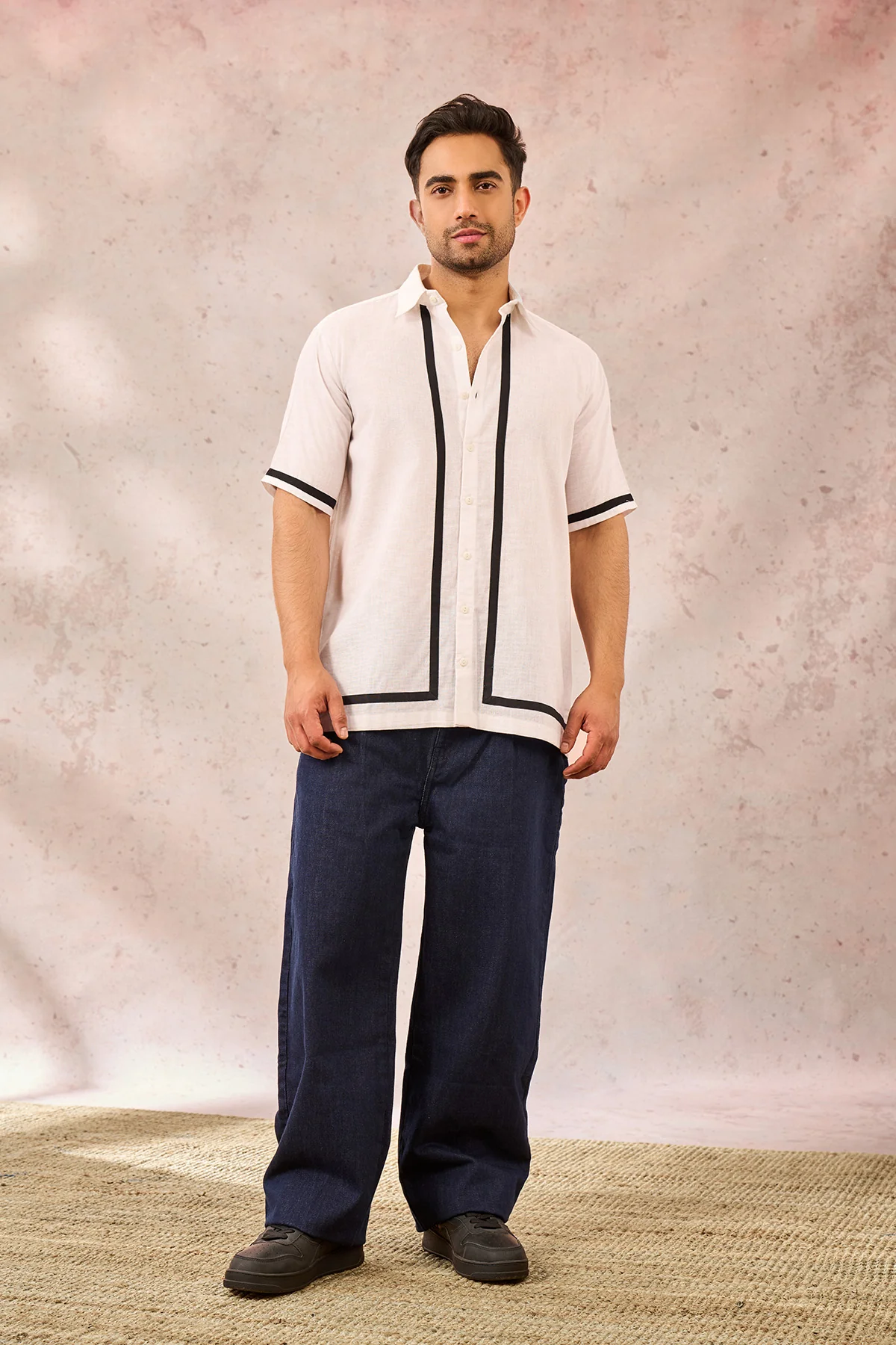 White Monotone Tropical Shirt