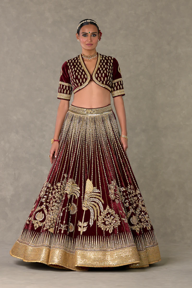 Wine Dil-Chidiya Lehenga - Image 6