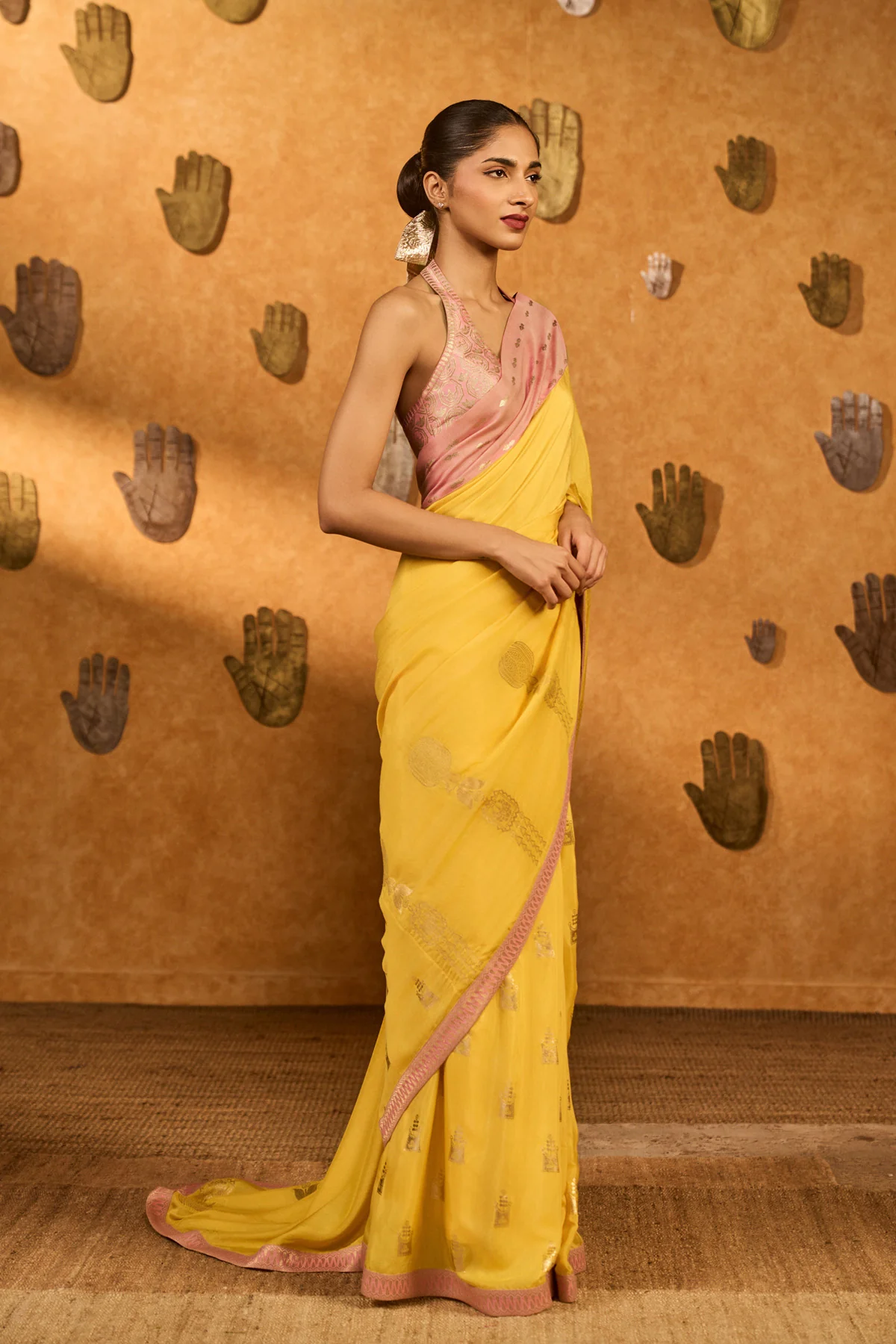 Yellow Bloom Keeper Saree - Image 4