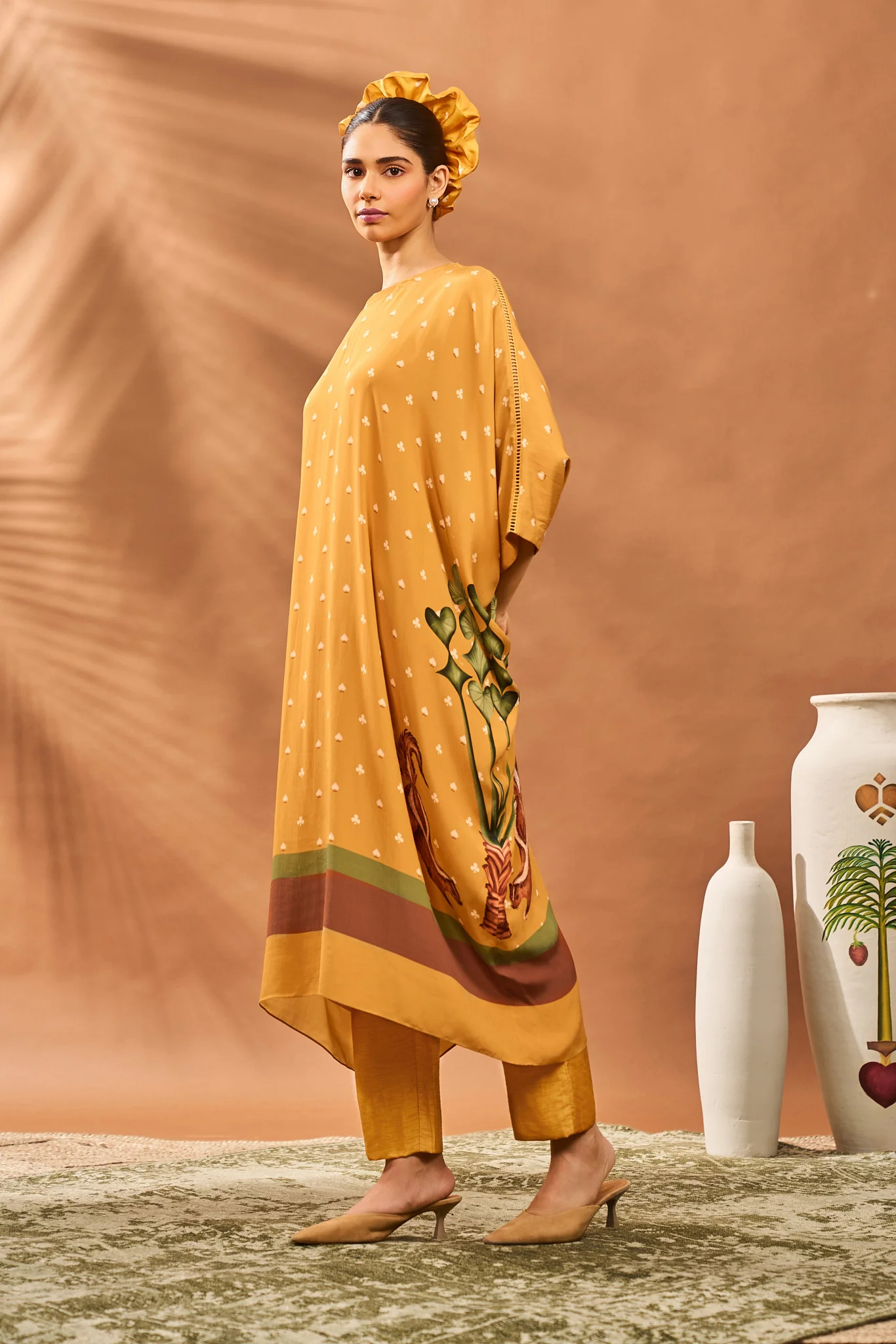 Yellow Spades Blossom Tunic Set - Image 3